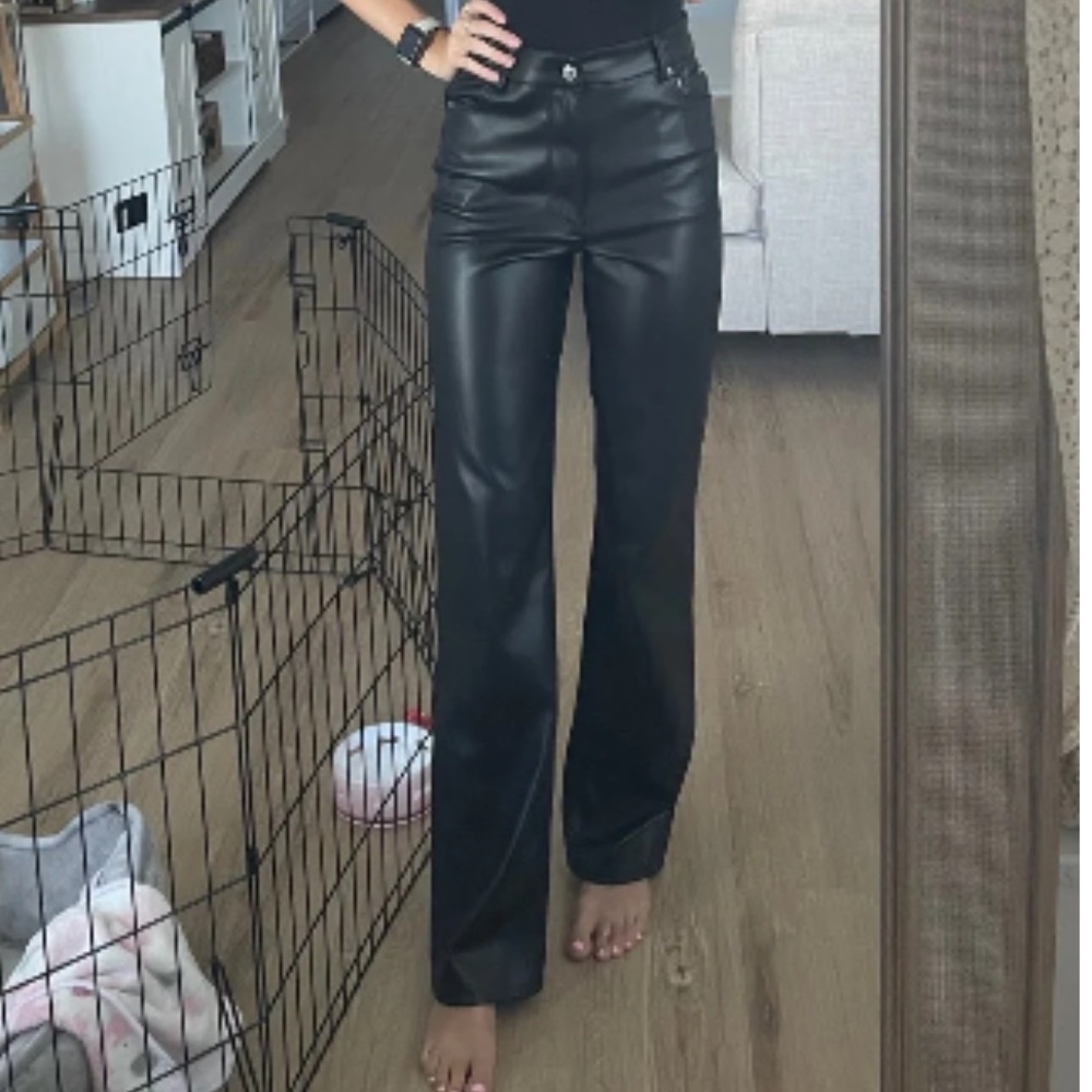 ZARA Full Length Faux the 90’s Leather Pants